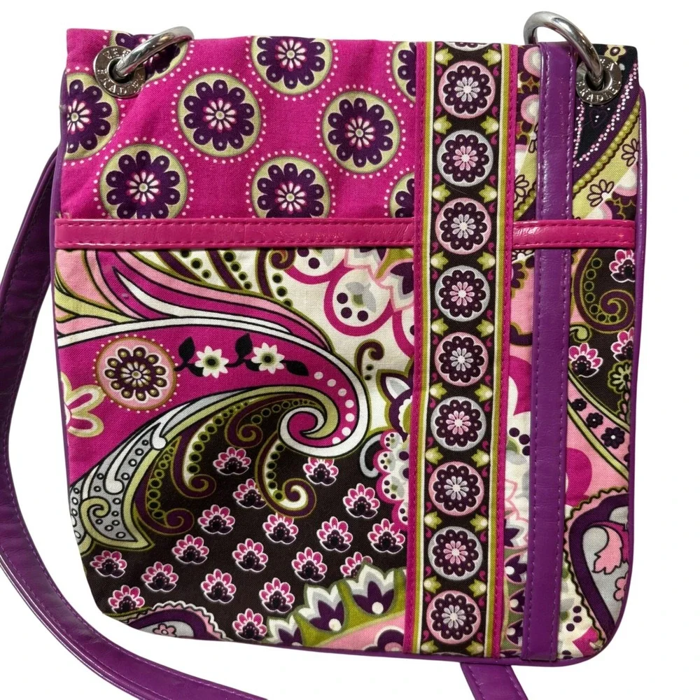 Vera Bradley Very Berry Flipster Crossbody‎ Bag Retired Purple Pink Floral Y2K
